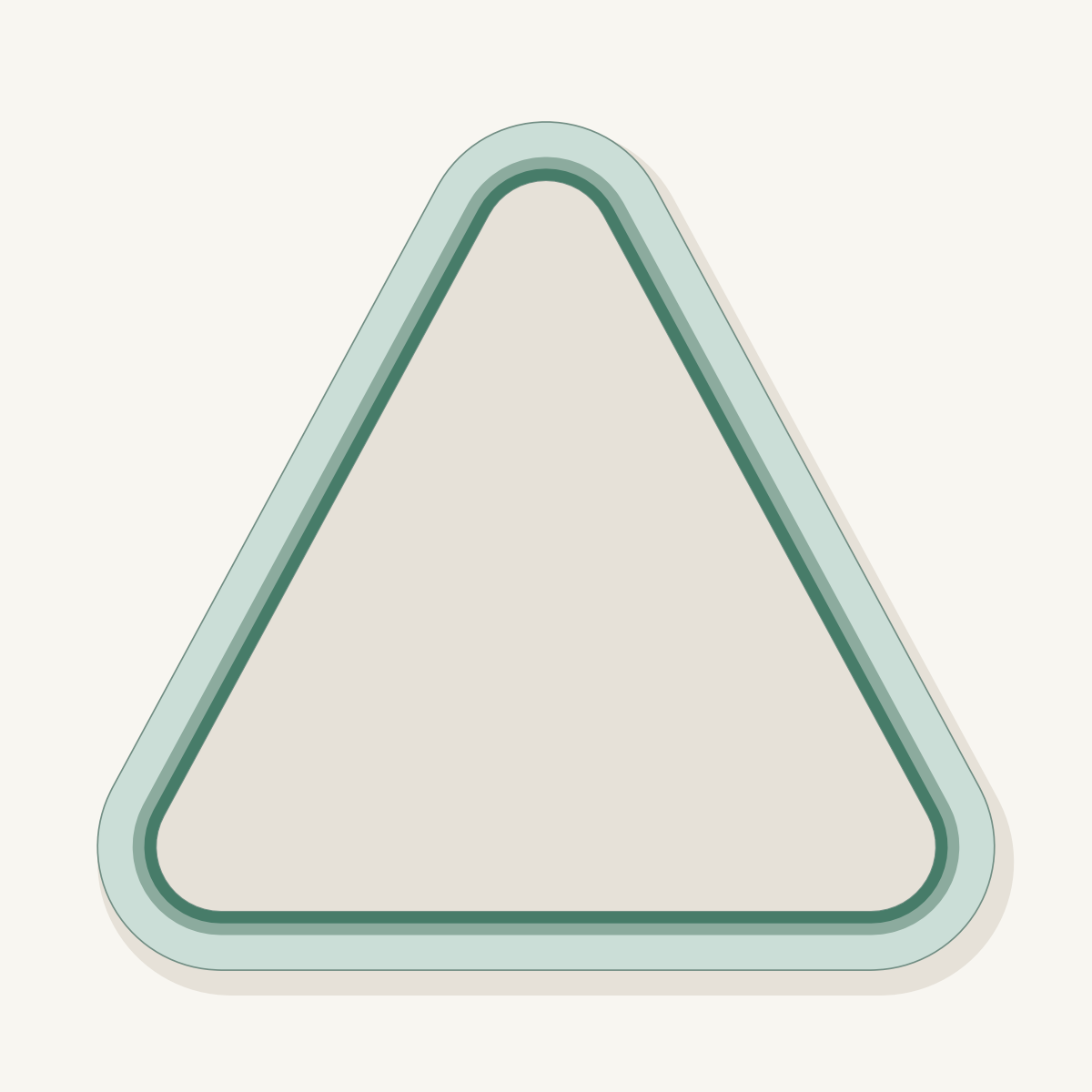 Triangle Doux : vue numérique de dessus de l’emporte-pièce
