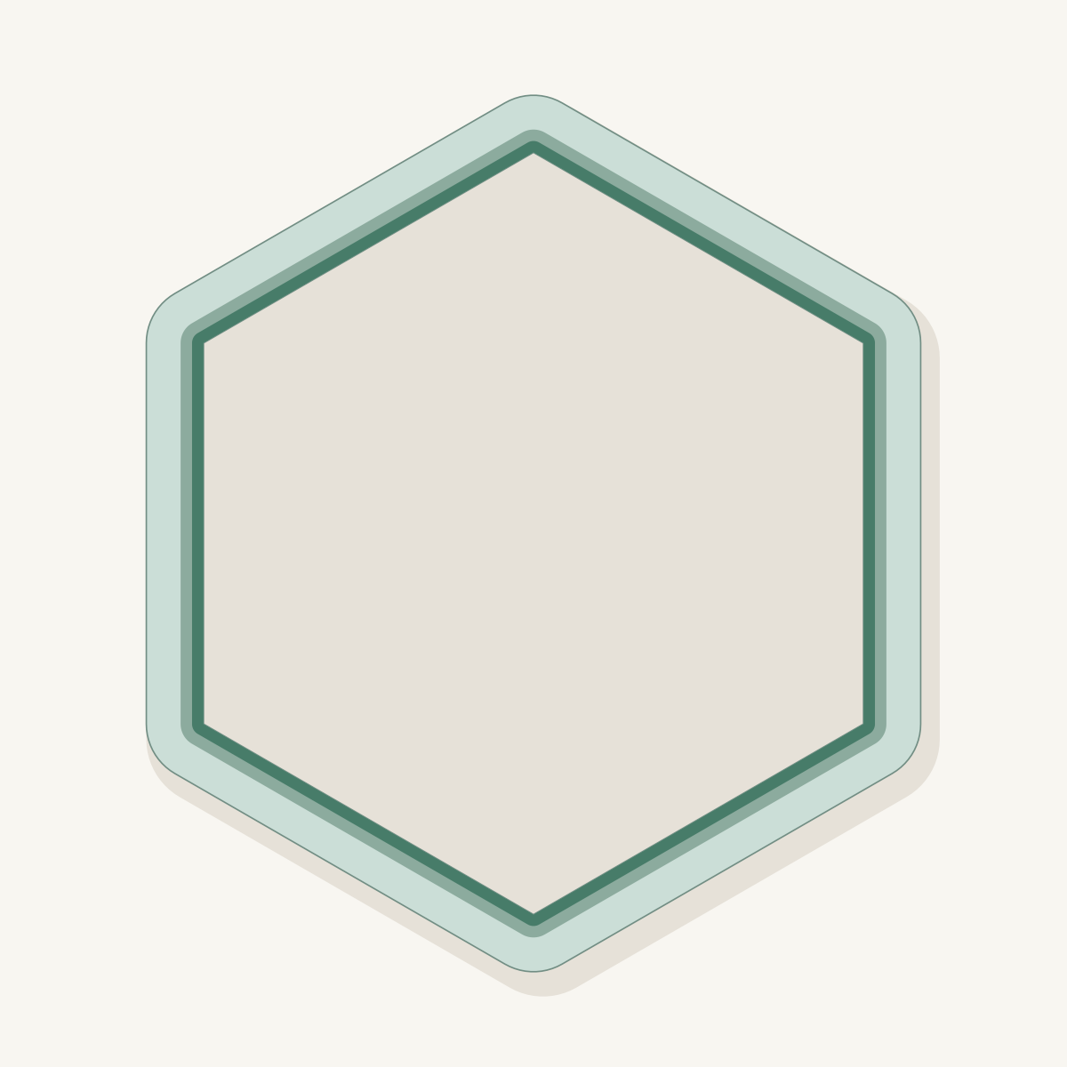 Hexagone Facette : vue numérique de dessus de l’emporte-pièce