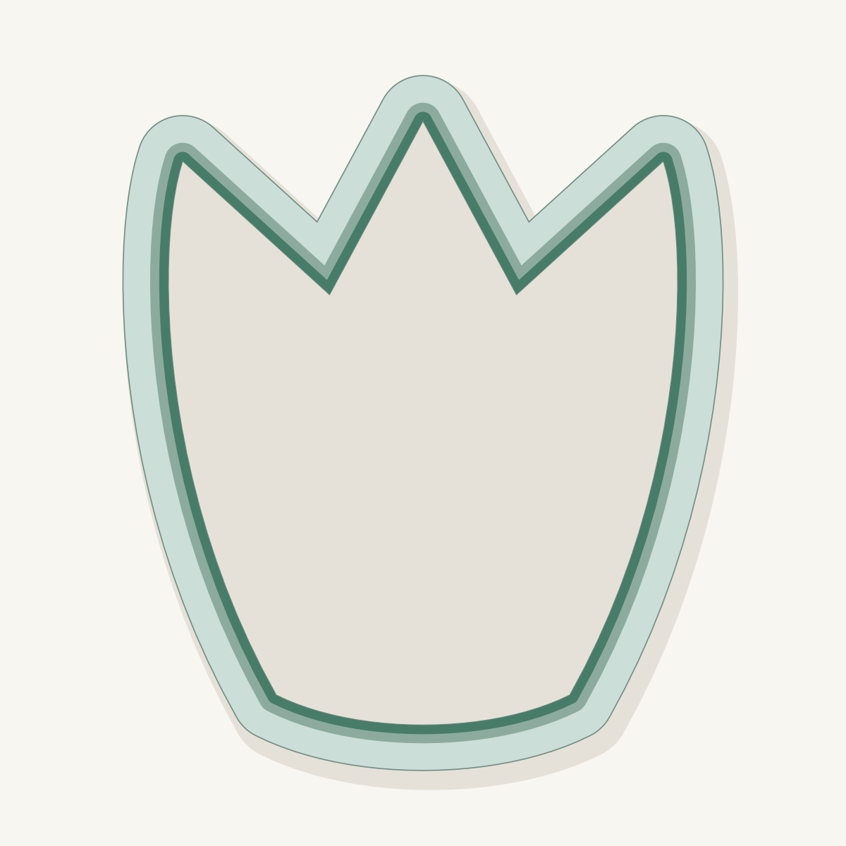 Tulipe Aurore : vue numérique de dessus de l’emporte-pièce