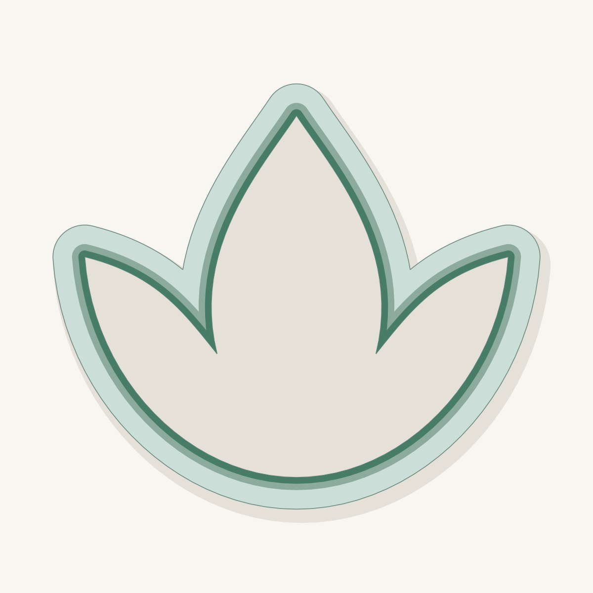 Lotus Sérénité : vue numérique de dessus de l’emporte-pièce