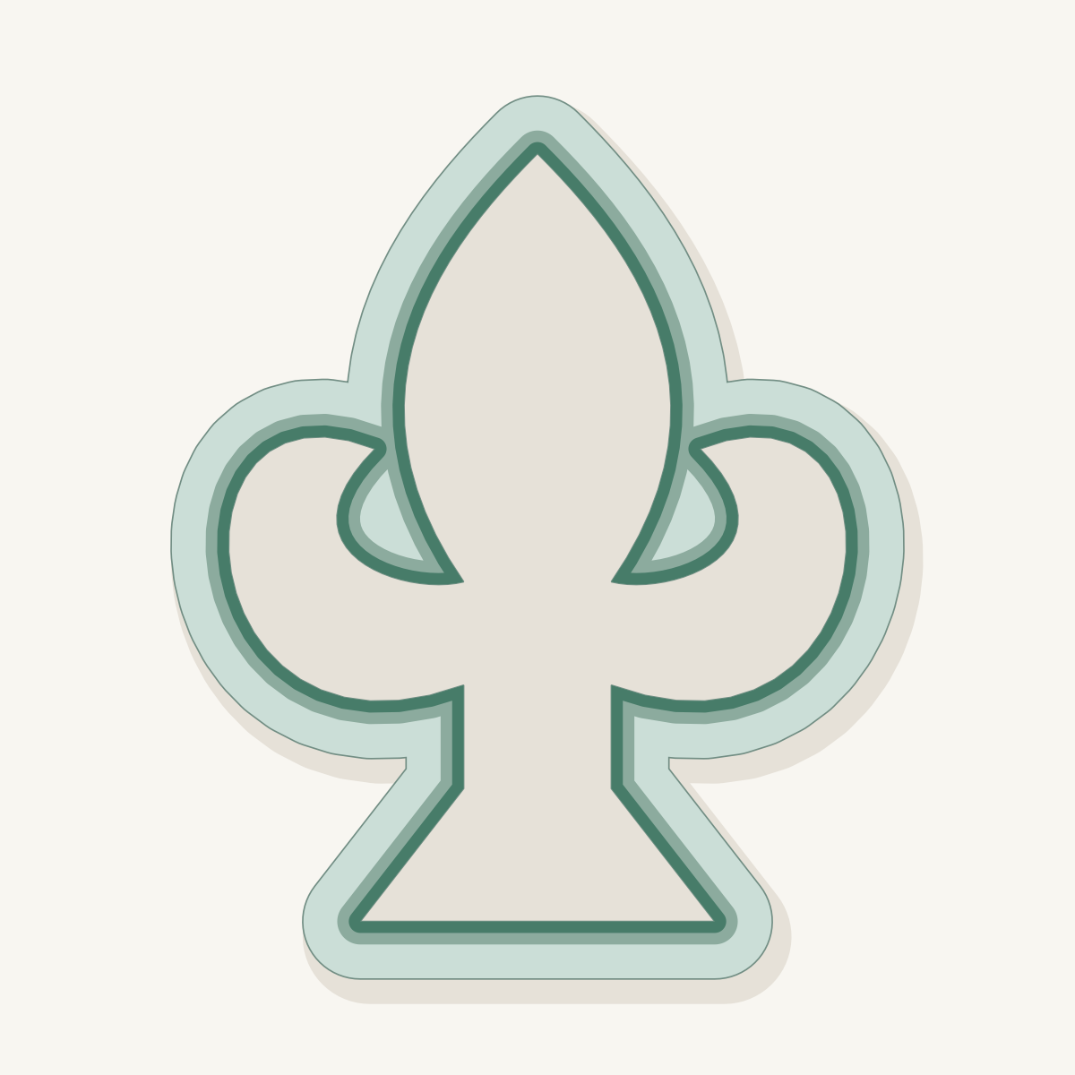 Fleur de Lys : vue numérique de dessus de l’emporte-pièce