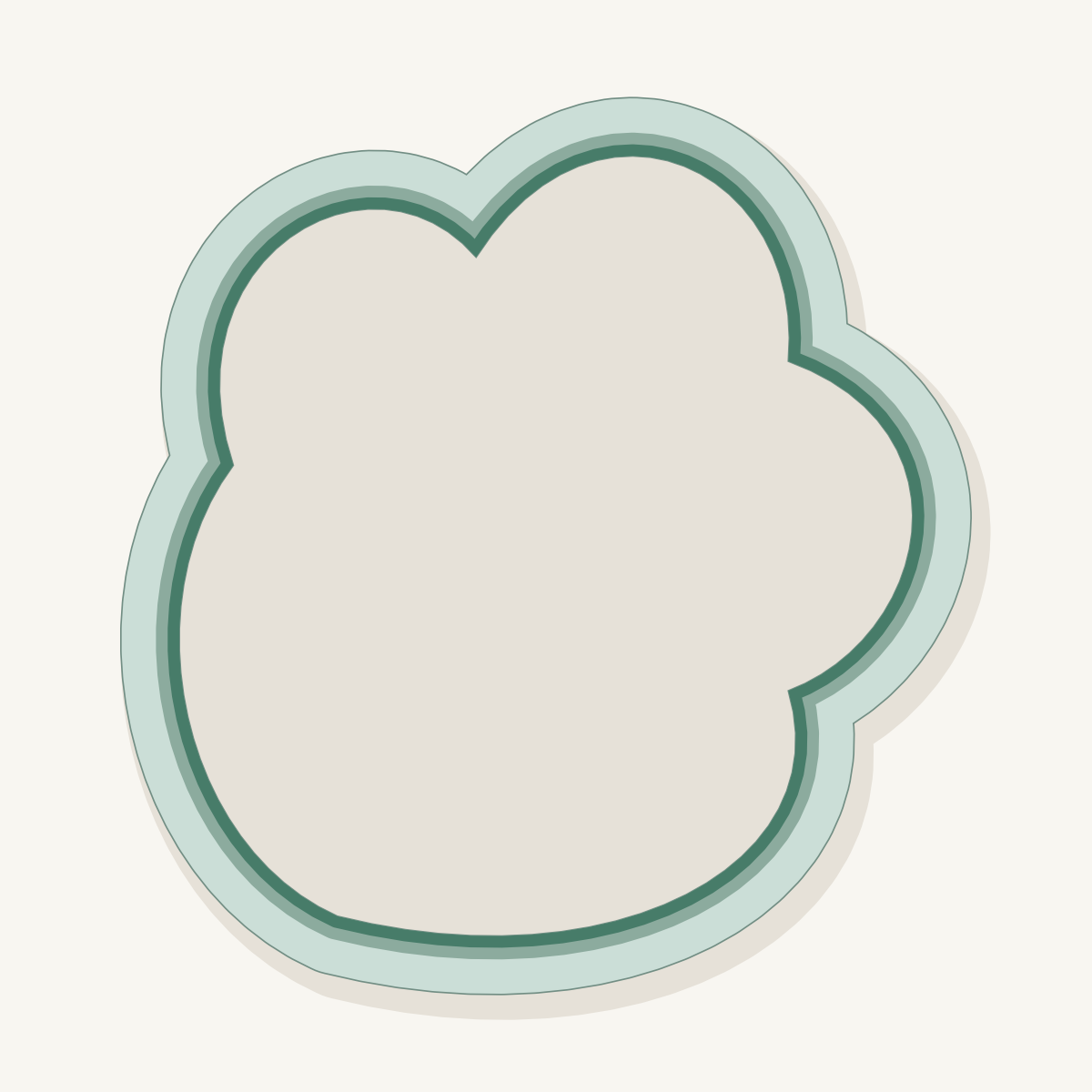 Bouton de Rose : vue numérique de dessus de l’emporte-pièce