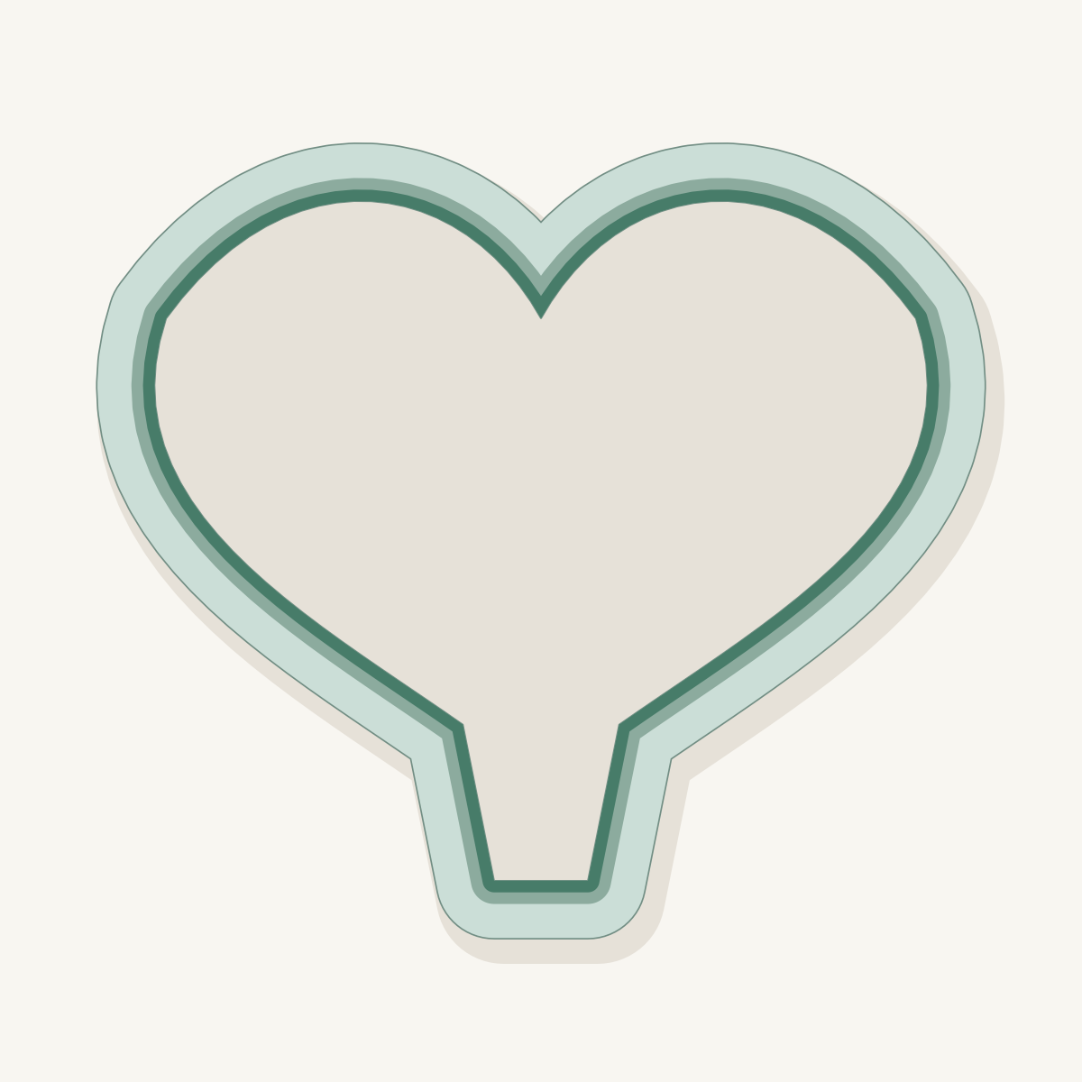 Ginkgo Éventail : vue numérique de dessus de l’emporte-pièce