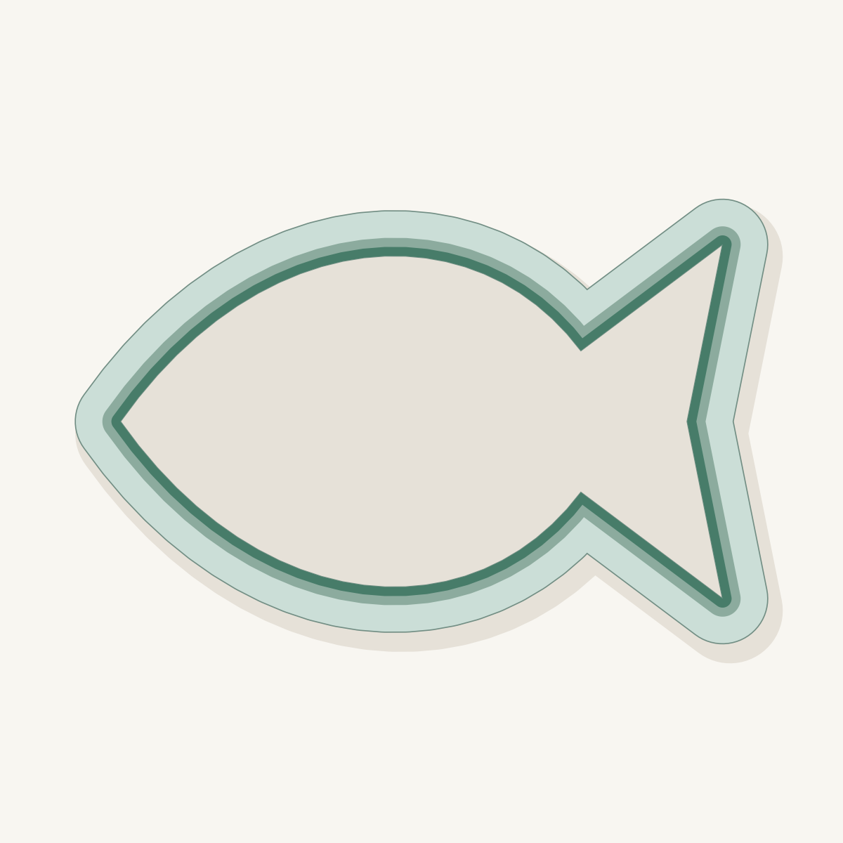 Poisson Azur : vue numérique de dessus de l’emporte-pièce